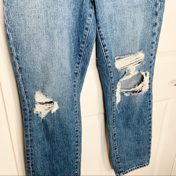 Good American Good Vintage High Rise Straight Leg Distressed Jeans 27 - Picture 5 of 8